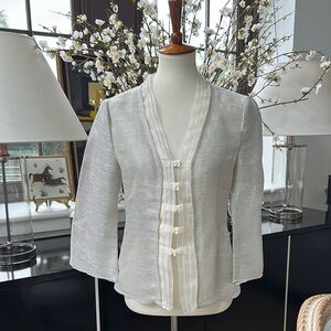 NWOT Armani Collezioni Vintage 2007 Silk & Linen Jacket S/M